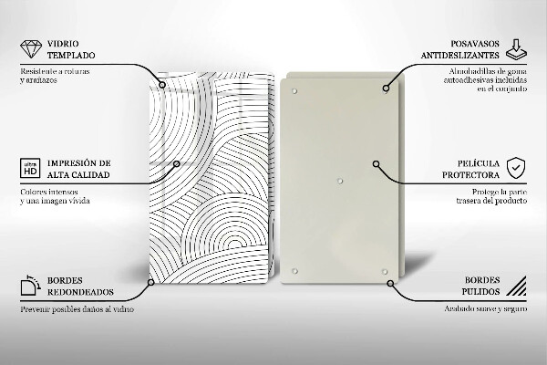 Cache plaque de cuisson Abstraction des lignes noires