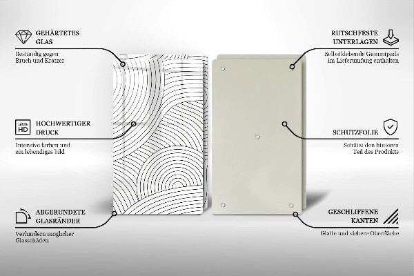 Cache plaque de cuisson Abstraction des lignes noires