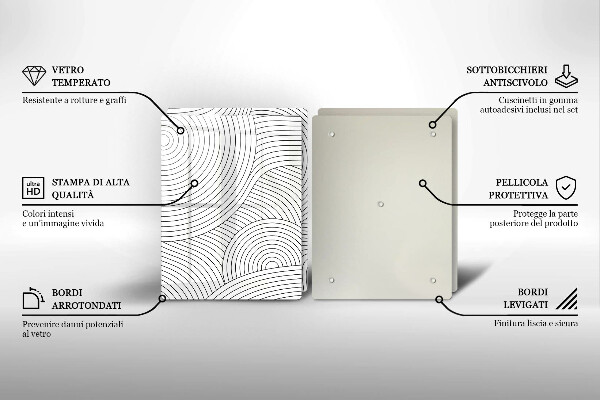 Cache plaque de cuisson Abstraction des lignes noires