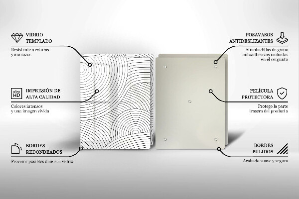 Cache plaque de cuisson Abstraction des lignes noires