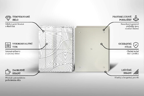 Cache plaque de cuisson Abstraction des lignes noires