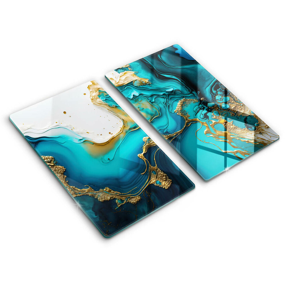 Protection plaque induction Abstraction turquoise