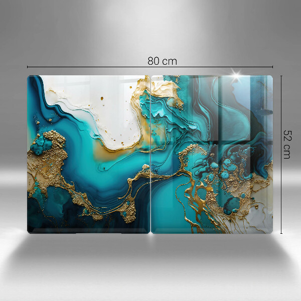 Protection plaque induction Abstraction turquoise