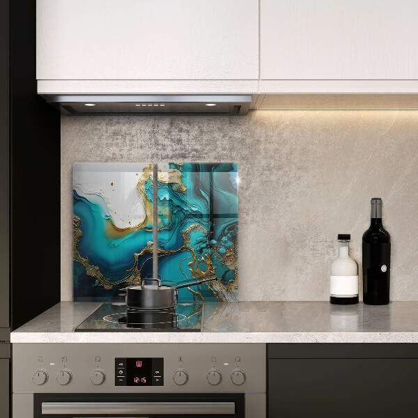 Protection plaque induction Abstraction turquoise