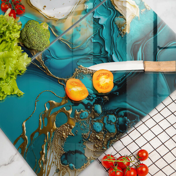 Protection plaque induction Abstraction turquoise