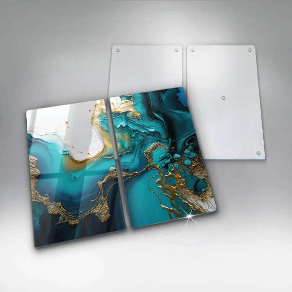 Protection plaque induction Abstraction turquoise