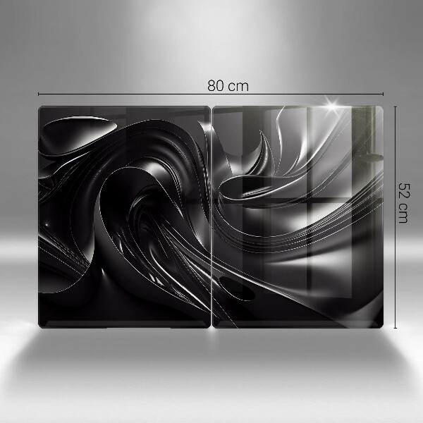 Protection plaque induction Messe noire abstraite