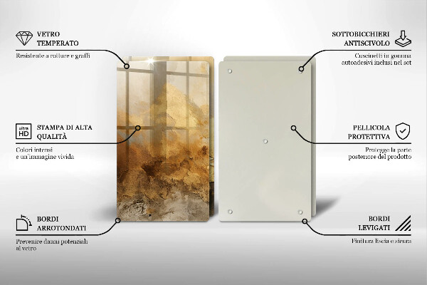 Protection plaque induction Texture riche