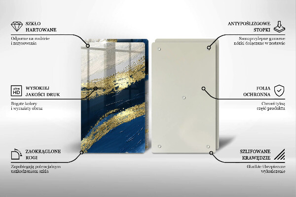 Protection plaque induction Texture avec de l'or