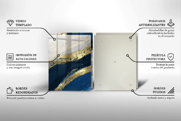 Protection plaque induction Texture avec de l'or