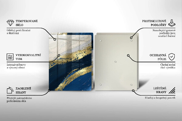 Protection plaque induction Texture avec de l'or