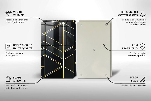 Protection plaque induction Triangles abstraits