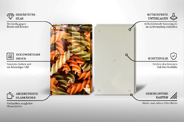 Protection plaque induction Pâtes fusilli