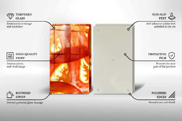 Protection plaque induction Une tranche de tomate rouge