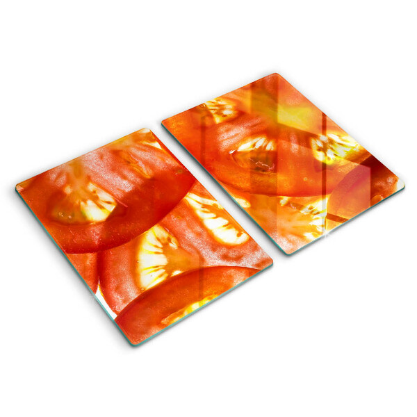Protection plaque induction Une tranche de tomate rouge