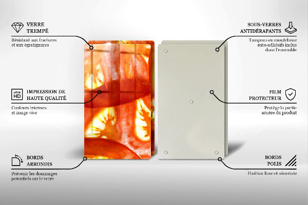 Protection plaque induction Une tranche de tomate rouge