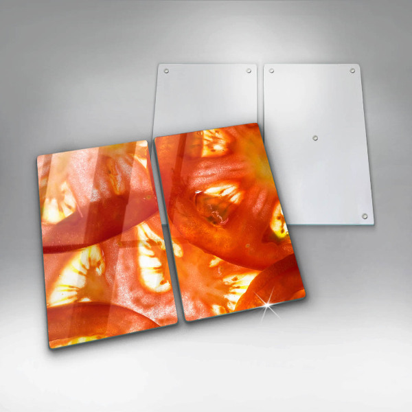 Protection plaque induction Une tranche de tomate rouge