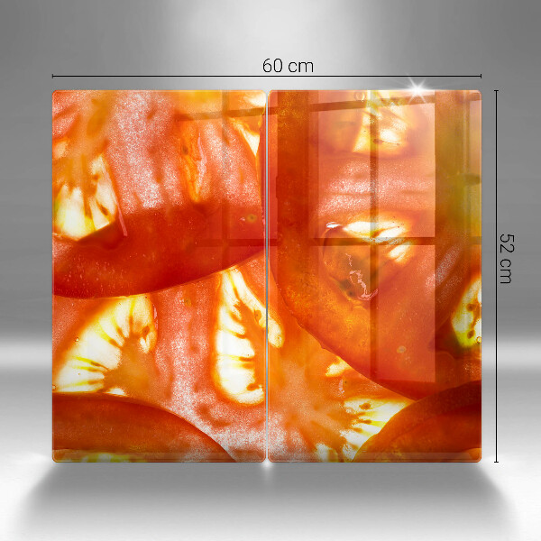 Protection plaque induction Une tranche de tomate rouge