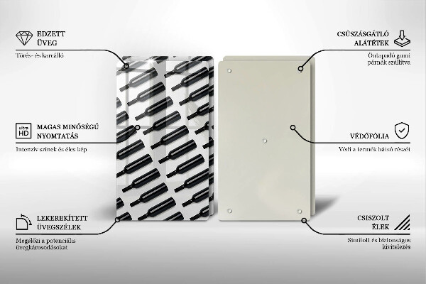 Protection plaque induction Bouteilles de vin noir