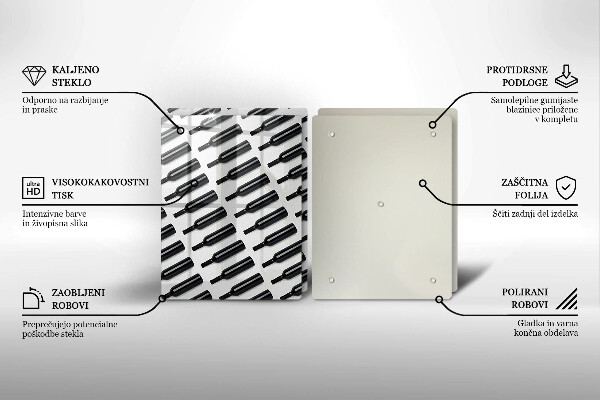 Protection plaque induction Bouteilles de vin noir