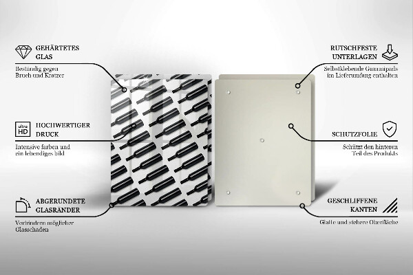 Protection plaque induction Bouteilles de vin noir