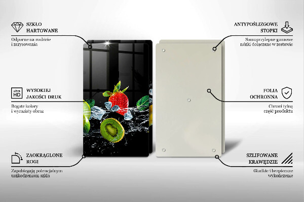 Protection plaque induction Fruits dans l'eau