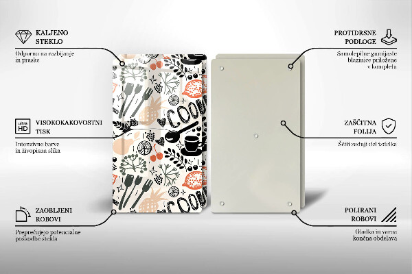 Protection plaque induction Motif de cuisine de dessin animé