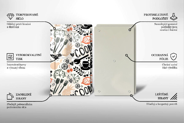 Protection plaque induction Motif de cuisine de dessin animé