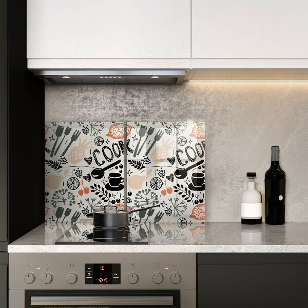 Protection plaque induction Motif de cuisine de dessin animé