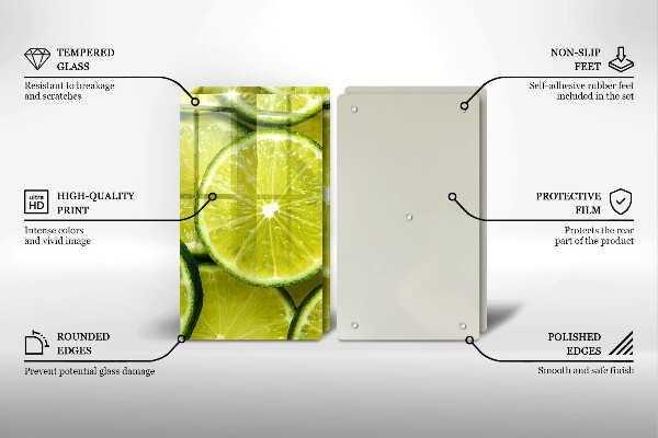 Protection plaque induction Tranches de citron vert