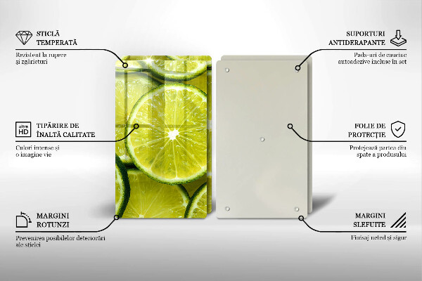Protection plaque induction Tranches de citron vert