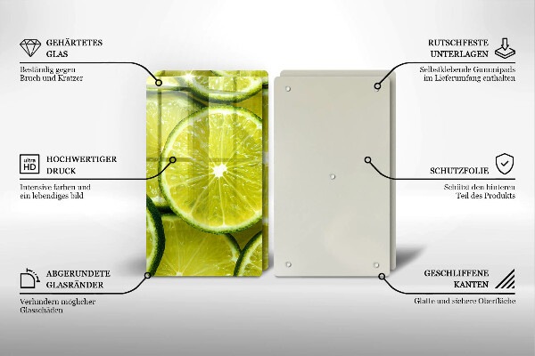 Protection plaque induction Tranches de citron vert