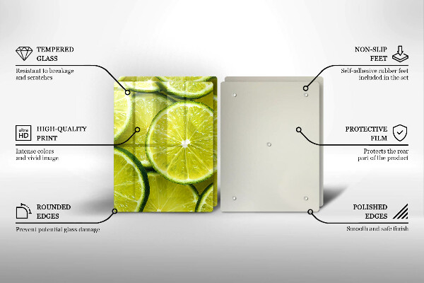 Protection plaque induction Tranches de citron vert