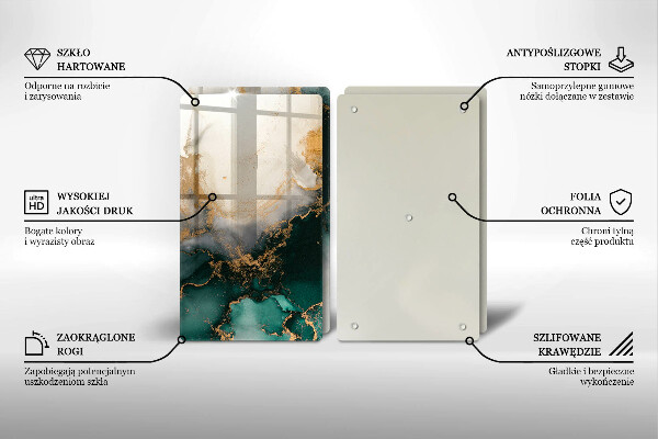 Protection plaque induction Marbre multicolore