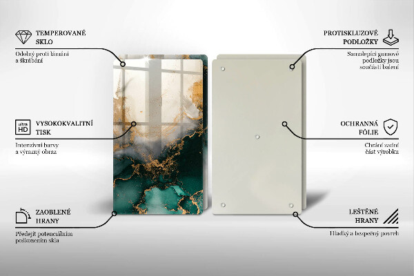 Protection plaque induction Marbre multicolore