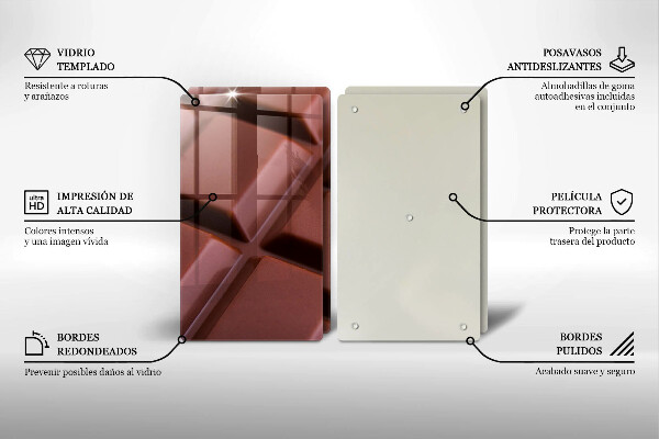 Protection plaque induction Cubes de chocolat