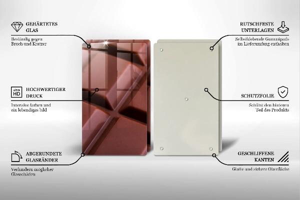 Protection plaque induction Cubes de chocolat