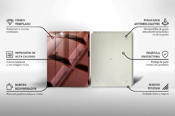 Protection plaque induction Cubes de chocolat