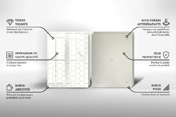 Protection plaque induction Motifs abstraits