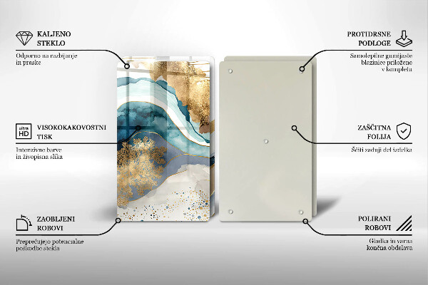 Protection plaque induction Marbre coloré