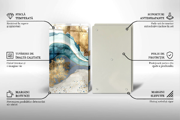 Protection plaque induction Marbre coloré