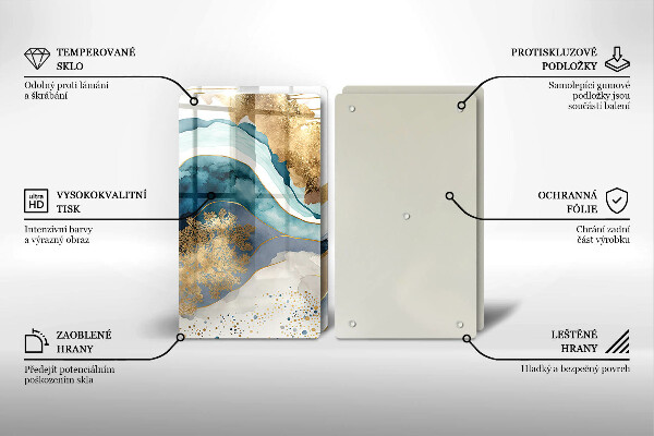 Protection plaque induction Marbre coloré