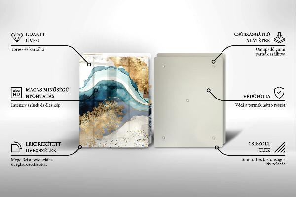 Protection plaque induction Marbre coloré