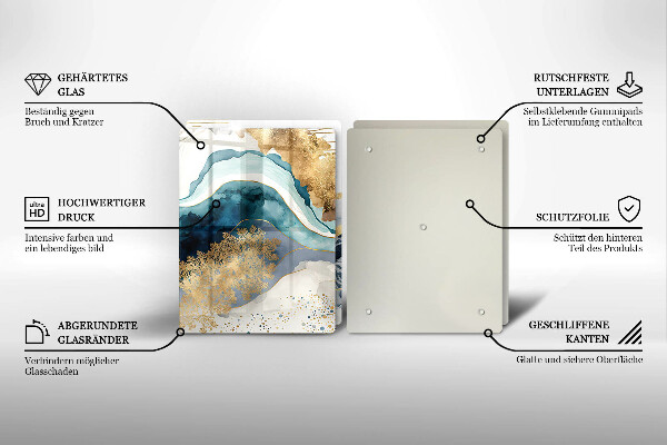 Protection plaque induction Marbre coloré