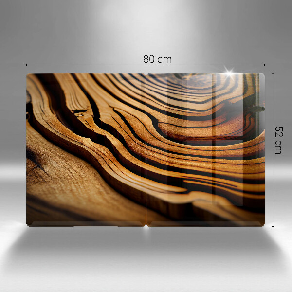 Protection plaque induction Souche de bois