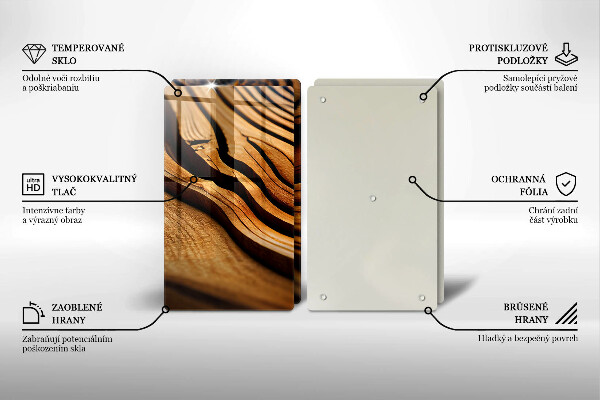 Protection plaque induction Souche de bois