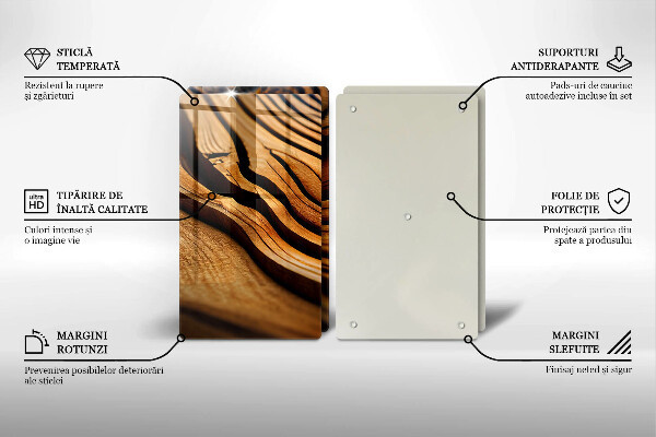 Protection plaque induction Souche de bois