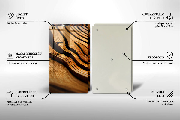 Protection plaque induction Souche de bois