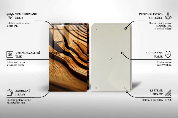 Protection plaque induction Souche de bois