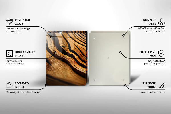 Protection plaque induction Souche de bois